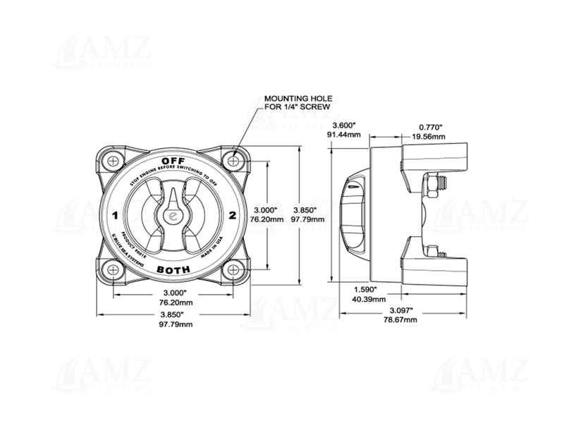 HD-Series Heavy Duty On/Off Battery Switch