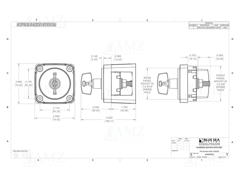 m-Series Battery Switch On/Off With Key