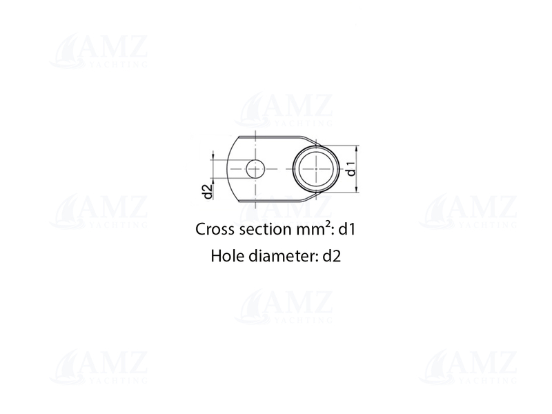 Angled Cable Connector Lugs 16mm²