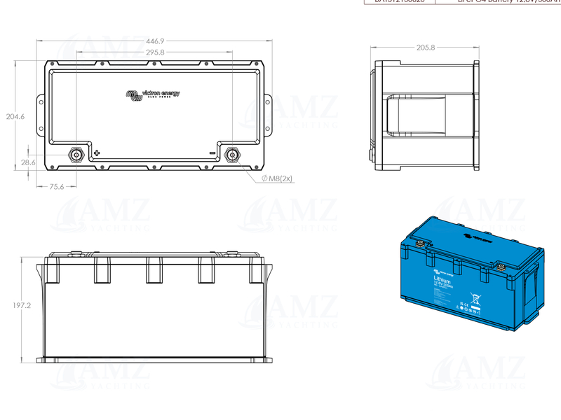 Lithium NG LiFePO4 Battery - 12.8V/300Ah