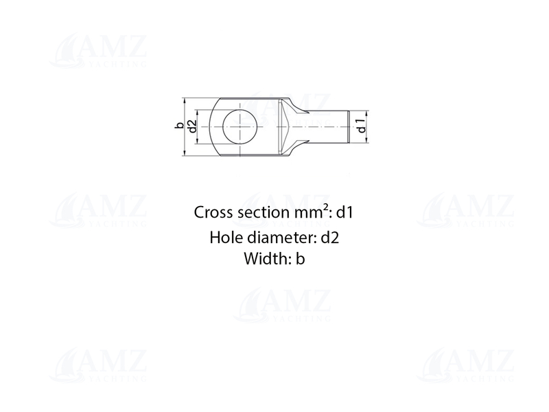 Narrow Cable Connector Lugs 35mm²